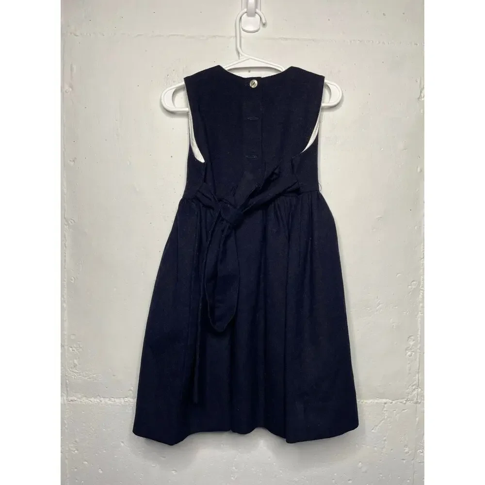 Papo D'anjo Navy Dress Girls Size 2 Years